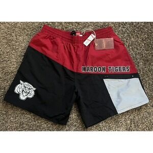 NEW Mitchell & Ness NCAA Morehouse Maroon Tigers Nylon Utility Shorts (Large)